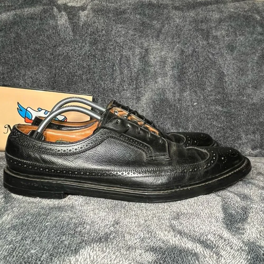🩷🩷 Florsheim Royal Imperial vintage 1990's Black Long Wingtip Size 12 2A